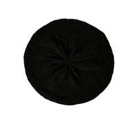 Bérets classiques extensibles pour femme en tricot acrylique doux pour peintre français, printemps, automne, accessoires de tête tricotés pour femmes, Noir , taille unique