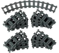 Berfaset HO Scale Ensemble de construction de rails de train à jauge standard (20 pièces courbées) - Compatible avec les grandes marques - Matériau ABS compact et sûr - Cadeau pour enfants et