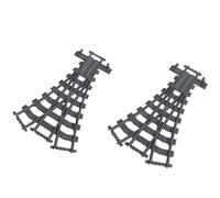 Berfaset HO Scale Ensemble de rails de train à jauge standard (2 pièces orbite à trois voies) - Compatible avec les grandes marques - Matériau ABS sûr - Cadeau pour enfants et adolescents