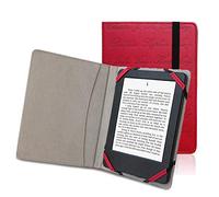 Berfea Étui de protection universel en cuir synthétique pour liseuse Kobo, Pocketbook, Tolino, Vivlio, Inkbook, BOOX, liseuse de 6 pouces, avec motifs imprimés