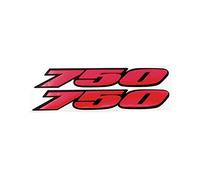 BERFFX Moto 3D Logo Autocollants Badge Carénage Stickers Emblème for GSX-R GSXR600 GSXR750 GSXR1000 K1 K2 K3 K4 K5 K6 K7 K8 K9 K10 (Color : Red 750)