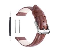 Berfine Bracelet de montre en cuir de veau marron extra doux de 18 mm pour homme et femme