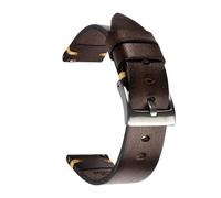 Berfine Bracelet de montre rétro fait à la main en cuir de vachette vintage avec boucle en acier inoxydable, bracelet de rechange pour montre intelligente homme et femme 18 mm, 20 mm, 22 mm, 24 mm, 26