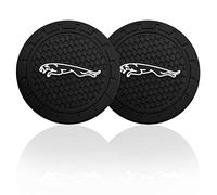 BerFosa Lot de 2 dessous de verre antidérapants en silicone pour Jaguar - 7,6 cm
