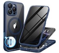 BERFY Coque magnétique pour iPhone 16 Pro Max, compatible avec MagSafe, protecteur d'écran de confidentialité intégré et protection d'appareil photo améliorée, coque de téléphone intégrale anti-espion