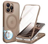 BERFY Coque pour iPhone 16 Pro Max, Compatible avec MagSafe, Protection d'écran en Verre trempé 9H intégrée et Protection d'appareil Photo, Coque de téléphone intégrale Antichoc Mate pour 16 Pro Max