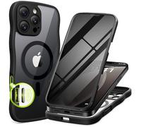 BERFY Coque pour iPhone 16 Pro Max pour femmes et filles, [compatible avec MagSafe] [protecteur d'écran de confidentialité intégré et protection d'appareil photo] Coque de téléphone intégrale