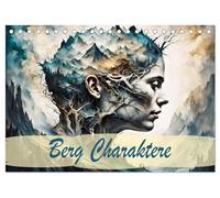 Berg Charaktere (Tischkalender 2026 DIN A5 quer), CALVENDO Monatskalender: Ein Kalender, der die Seele der Berge einfängt mit KI erstellt.