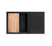 Berg Diva évier en granit 78x46 cm noir BRD1911