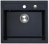 Berg Hobart évier en granit 56.5x51 cm noir-gris/graphite/onyx BRQ14104