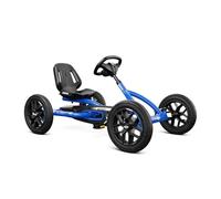 BERG Kart à pédales Buddy | Bleu, 3-8 ans, cadre robuste, selle réglable, volant réglable