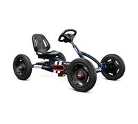 BERG Kart à pédales Buddy Classic | Bleu, 3-8 ans, cadre robuste, selle réglable, volant réglable