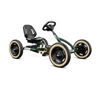 BERG Kart à pédales Buddy Retro | Vert, 3-8 ans, cadre robuste, selle réglable, volant réglable