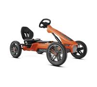 BERG Kart à pédales Rally NRG | Orange, 4-12 ans, cadre robuste, selle réglable, volant réglable