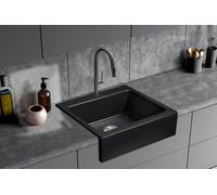 Berg Nova évier en céramique 66x62 cm noir BRN19C104