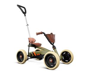 BERG Porteur Buzzy Retro 2-in-1 Vert | 2-5 ans, cadre robuste, selle réglable, volant réglable