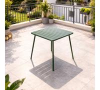 Bergame table carrée 4 places 70x70cm vert
