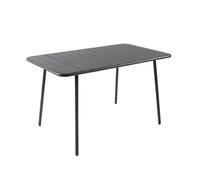 Concept Usine – Table de jardin BERGAME, 6 places 120cm, Acier gris, résistante soleil & intempéries