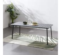 Table De Jardin 6 Places 160cm Gris Foncé Bergame Gris