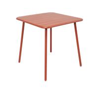 Bergame table salon de jardin repas 4 places 70x70cm terracotta