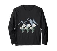 Berge Suisse Alpes Edelweiss Panier Fleur des Alpes Manche Longue