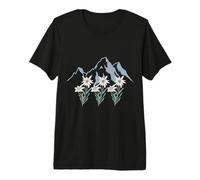Berge Suisse Alpes Edelweiss Panier Fleur des Alpes T-Shirt Haut de Gamme