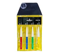 BERGEON 30102-P04 - Assortiment de 4 huileurs d’horloger Professionnels Swiss Made - Outils de précision pour appliquer l’Huile sur Montres, pivots et mécanismes - Petit, Moyen, Grand et très Grand