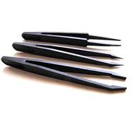 Bergeon 6751 Lot de 3 pinces à épiler en fibre de carbone pour montre