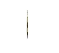 Bergeon - 6767-F - Outil aux Barrettes en Acier avec Pointe et Fourchette Fine - Longueur 145mm - Manche en Acier Inoxydable - Embouts interchangeables