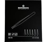 Bergeon 7026-AC6 ensemble de 6 tweezers antimagnétiques de précision en acier en boîte