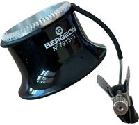 Bergeon 7913-3 Loupe d'horloger avec clip 3,3X Outil de montre, noir, Moderne