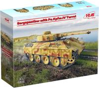 Bergepanther With Pz.kpfw.iv Tourelle 1:3 5 Plastique Model Kit Icm