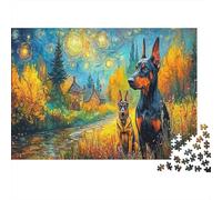 Berger Allemand 1000 Pcs Carton Recyclé Chien Mignon Kit Puzzle Familles Amateurs Ultra-Difficile Cadeau Voyage Cadeau Famille 52x38cm/1000pcs