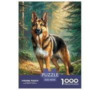 Berger Allemand 1000 Pièces Chien de Grande Taille Puzzle pour Adultes Détente Décoration Moderne Adultes Et Adolescents Dès 14 Ans 70x50cm/1000pcs