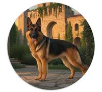Berger Allemand 1000 Pièces Faune Sauvage Puzzle Circulaire Détente & Relaxation Jeu Cadeau Unique Adultes Enfants 1000pcs (67.5x67.5cm)