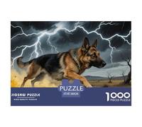 Berger Allemand 1000 Pieces Faune Sauvage Puzzle pour Adulte Détente & Relaxation Jeu Cadeau Unique Adultes Et Enfants Dès 14 Ans 38x26cm/1000pcs