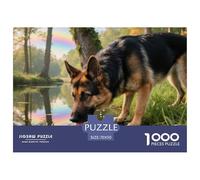 Berger Allemand 1000 Pièces Jigsaw Puzzle Animal de Compagnie Chien Famille Classiques Cadeaux Défi Jouets 70x50cm/1000pcs