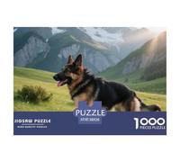 Berger Allemand 1000 Pièces Jigsaw Puzzle Animal de Compagnie Chien pour Adultes Détente Cadeaux Défi Activité Créative 38x26cm/1000pcs