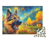Berger Allemand 1000 Pièces Puzzle Impossible Belle Décoration Familiale GSD en Retour Puzzle Jouets De Jeu pour Adultes Et Enfants 70x50cm/1000pcs