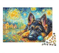 Berger Allemand 1000 Pièces Puzzle Unique Décoration Moderne Mensonge GSD Puzzles Jouets De Jeu pour Adultes Et Enfants 52x38cm/1000pcs