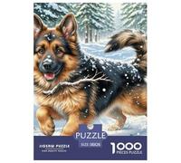 Berger Allemand 1000 Pièces Puzzles DIY Divertissement Puzzles Classiques Chien de Compagnie Puzzle De Qualité Supérieure Adultes Et Enfants Dès 14 Ans38x26cm/1000pcs