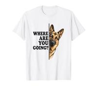 Berger Allemand Amusant où Allez-Vous Amoureux des Chiens T-Shirt Graphique avec Valeur