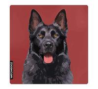 Berger allemand, berger d’Alsace panneau, plaque attention au chien, je monte la garde, 22 x 22 cm
