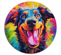 Berger Allemand Circulaire Puzzle Convient pour Adultes Et Enfants 1000 Pièces Animal de Compagnie Mignon Fun Défiant Jeu Éducatif Décoration Maison Unique (67.5x67.5cm)