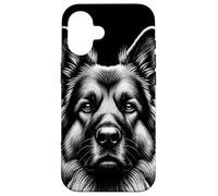Berger allemand comme portrait élégant dans un style dessin Coque pour iPhone 16