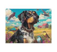Berger Allemand Gros Plan 500 Pièces Puzzle Famille en Carton Haute Densité Difficulté Moyenne Activité Familiale Anti-Stress Loisir Créatif Jeu De Société Premium 500 PCS
