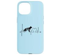 Berger Allemand Heartbeat EKG Dogs are My Cardio Coque pour iPhone 15