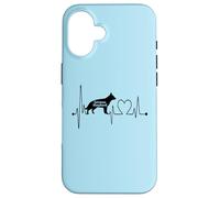 Berger Allemand Heartbeat EKG Dogs are My Cardio Coque pour iPhone 16