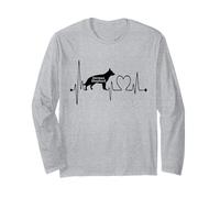 Berger Allemand Heartbeat EKG Dogs are My Cardio Manche Longue