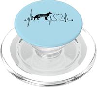 Berger Allemand Heartbeat EKG Dogs are My Cardio PopSockets PopGrip pour MagSafe